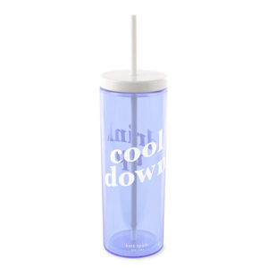 Kate Spade New York Acrylic Tumbler with Straw Cool Down Drink Up